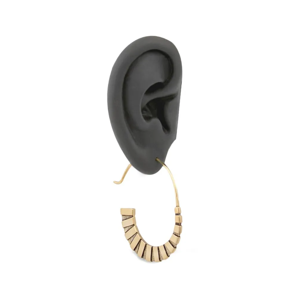 14g Curved Arc Rustic Bronze Earrings — Price Per 2