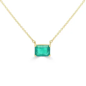 14k Gold & Emerald Necklace - 1.39ct