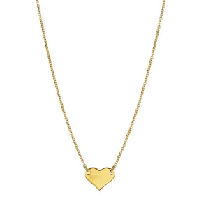 14k Gold Plated Heart Pendant Necklace
