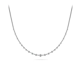 14K Two-Prong Cable Link Diamond Necklace