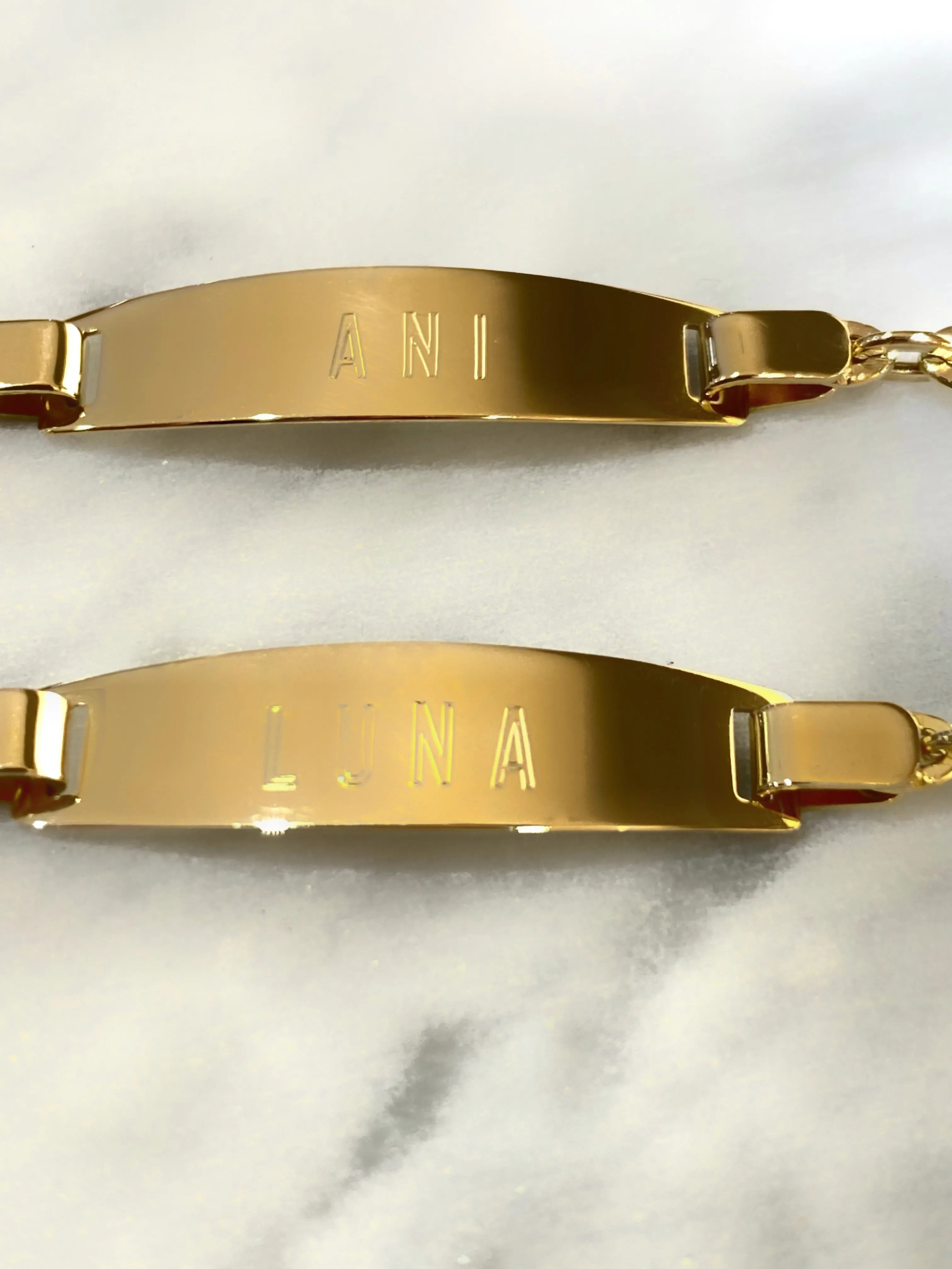 14Kt Yellow Gold Baby Eye ID Bracelet