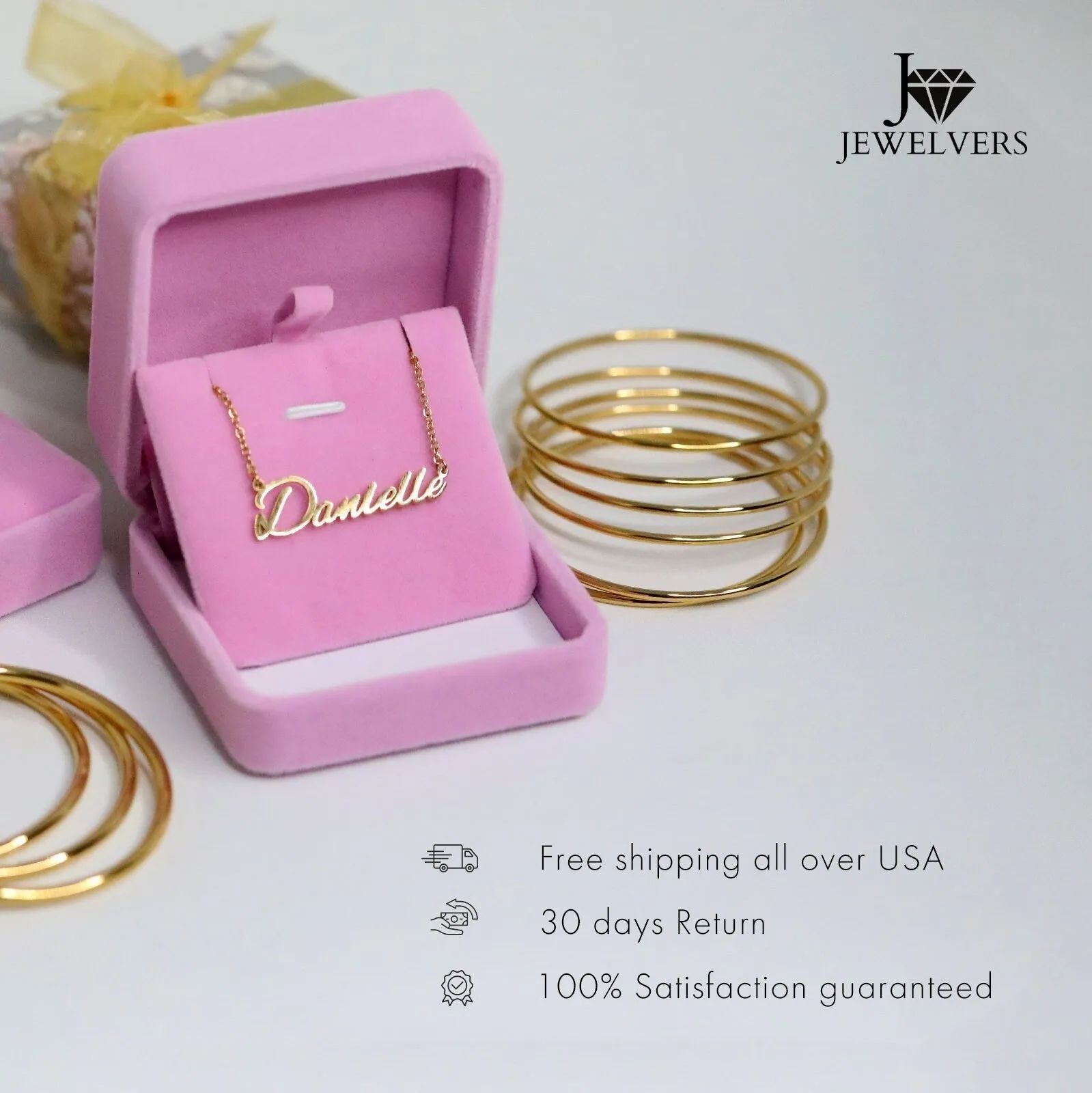 18K Gold-Filled Rectangle Hoop Earrings