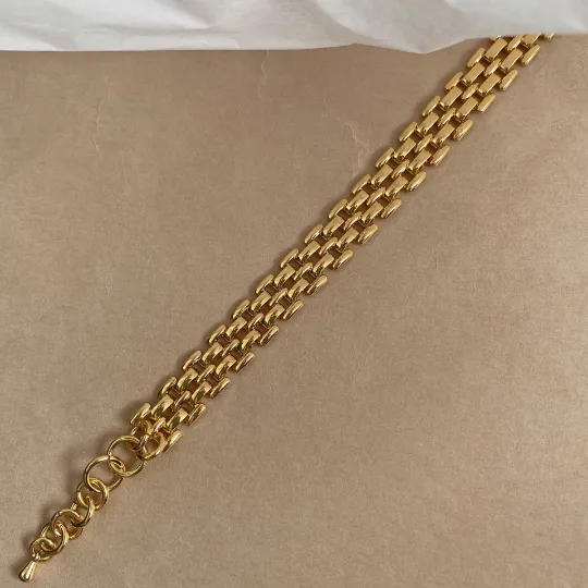 18K Gold-Filled Watchband Necklace