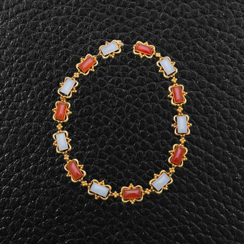 Agate & Gold Estate Necklace