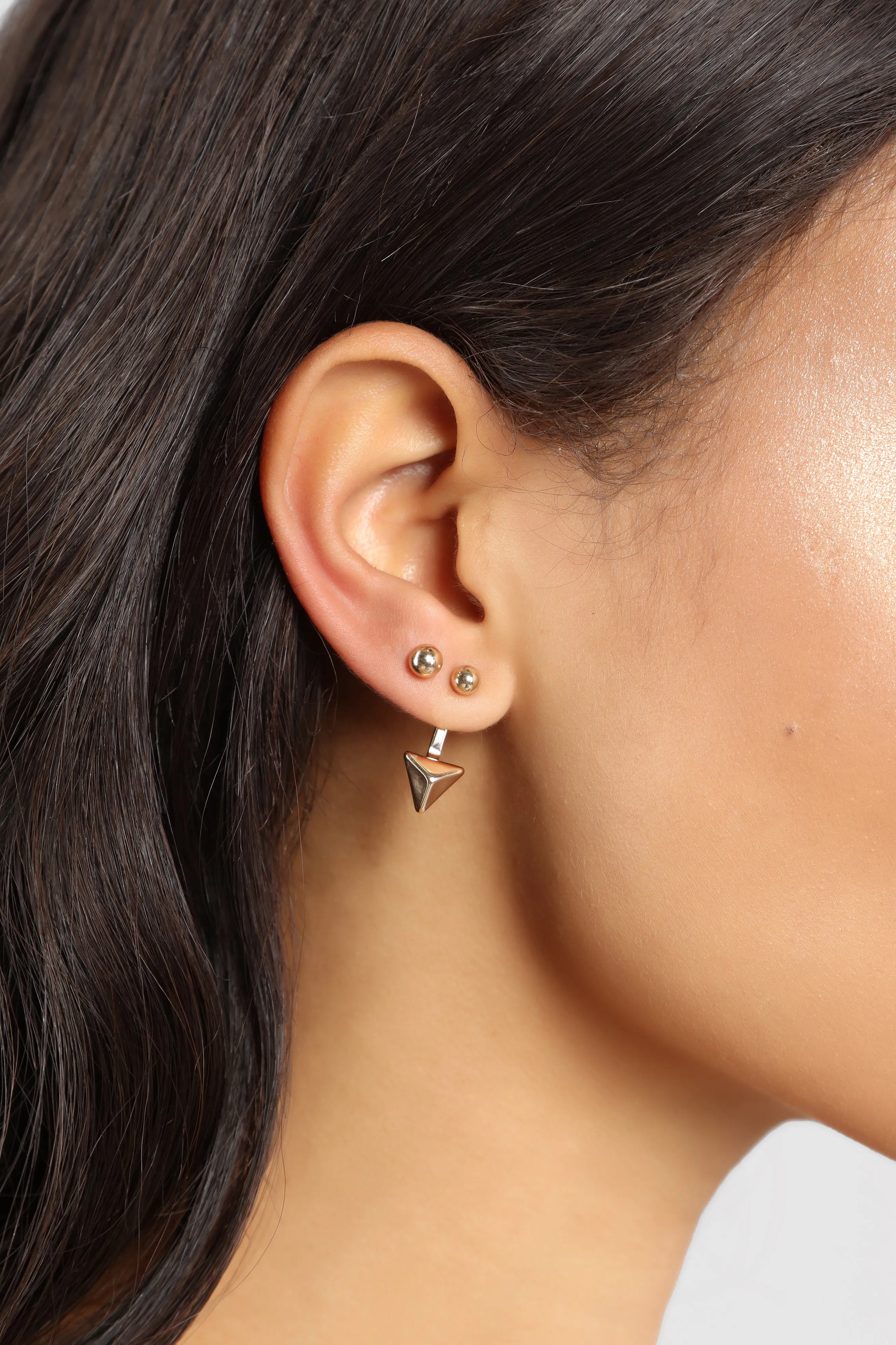 All That Edge Earring Set - Gold