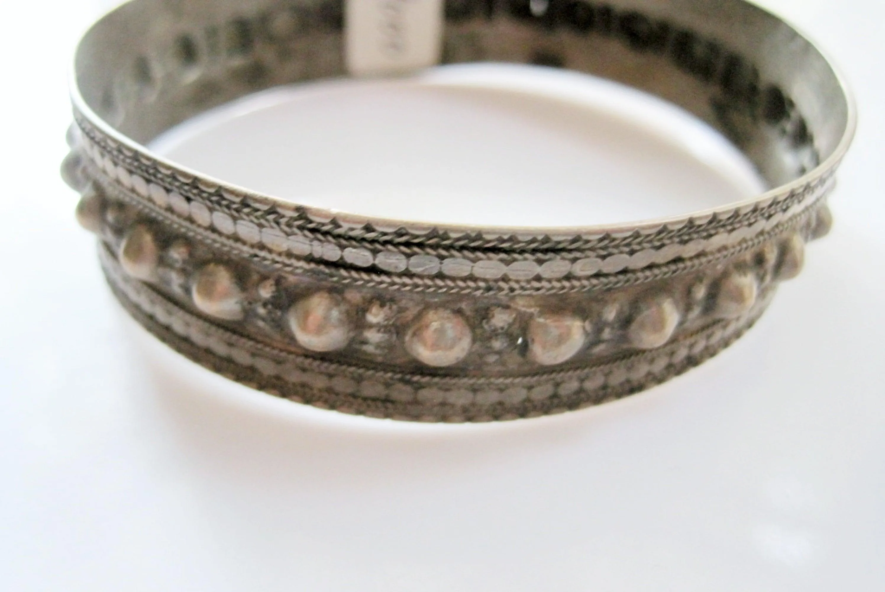 Antique Silver Late Ottoman Chickpea Bracelet