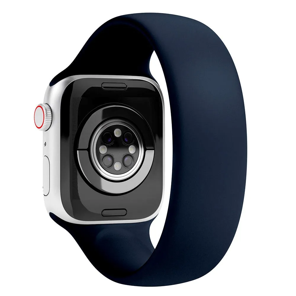 Apple Watch (38/40/SE/41/42mm) Vonmählen Solo Loop Small Silikone Rem - Blå