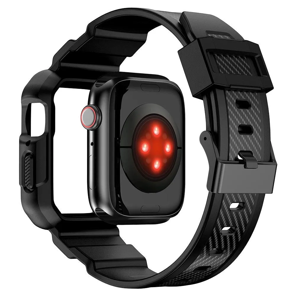 Apple Watch (38/40/SE/41MM) Plastik Cover og Rem - Sort