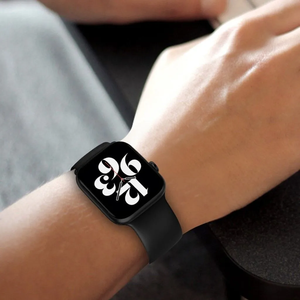 Apple Watch 44mm elastic silicone watch strap - Black