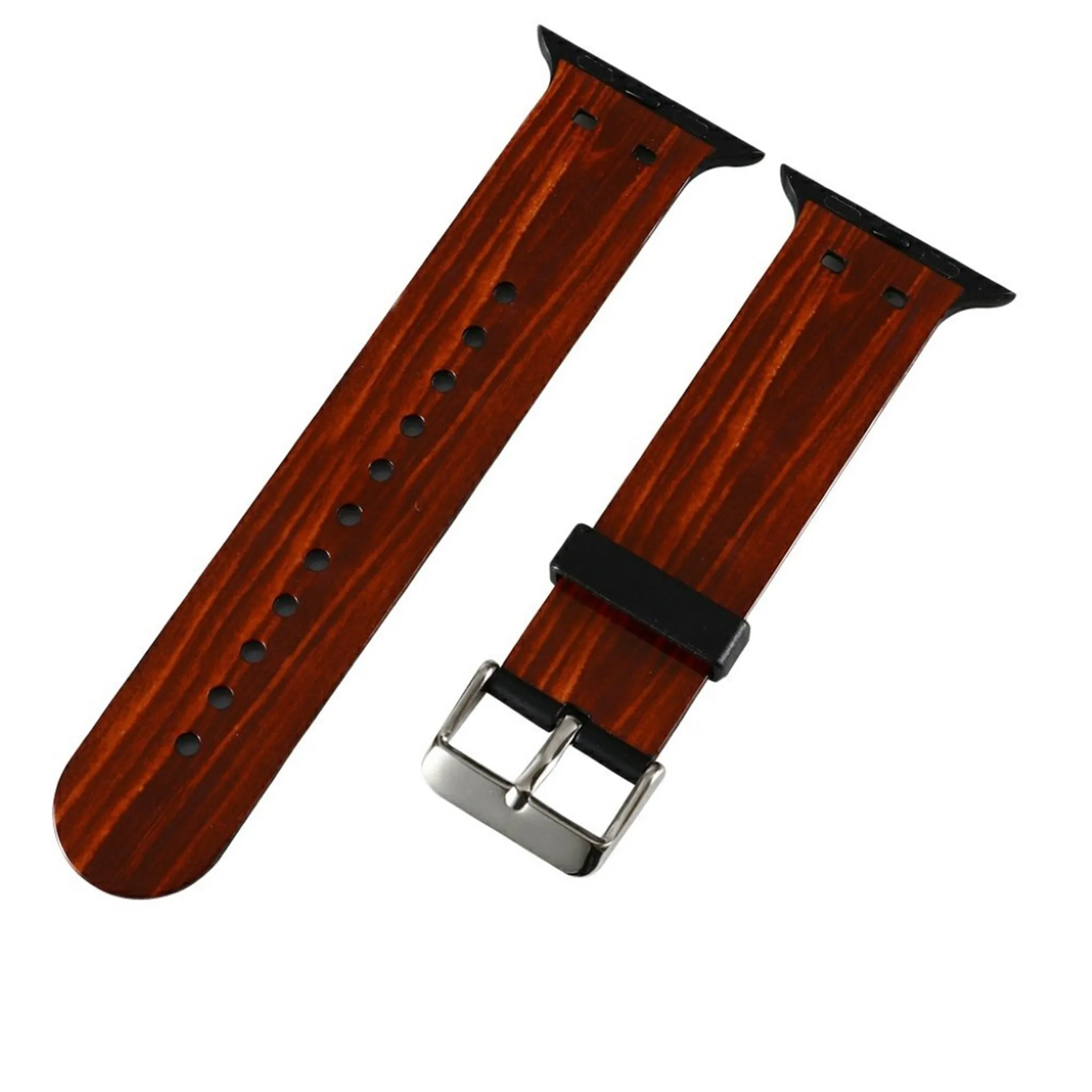 Apple Watch 44mm stylish pattern TPU watch strap - Wood Pattern