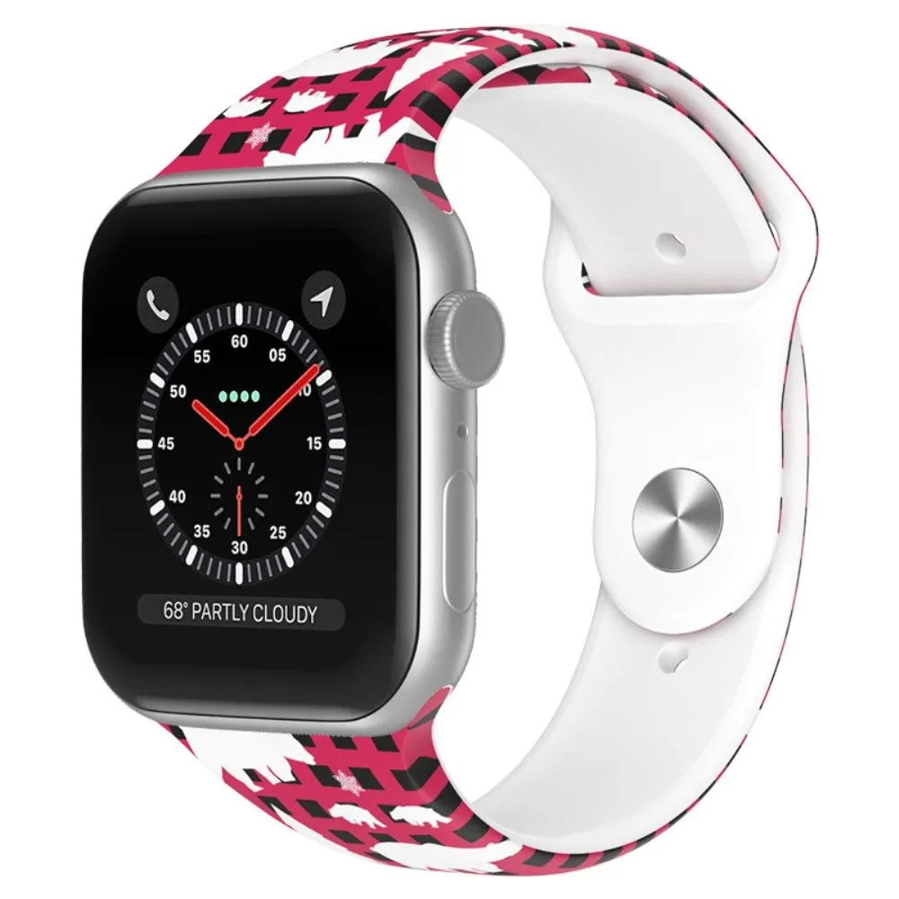 Apple Watch (45mm) christmas pattern silicone watch strap - Polar Bear / Size: L
