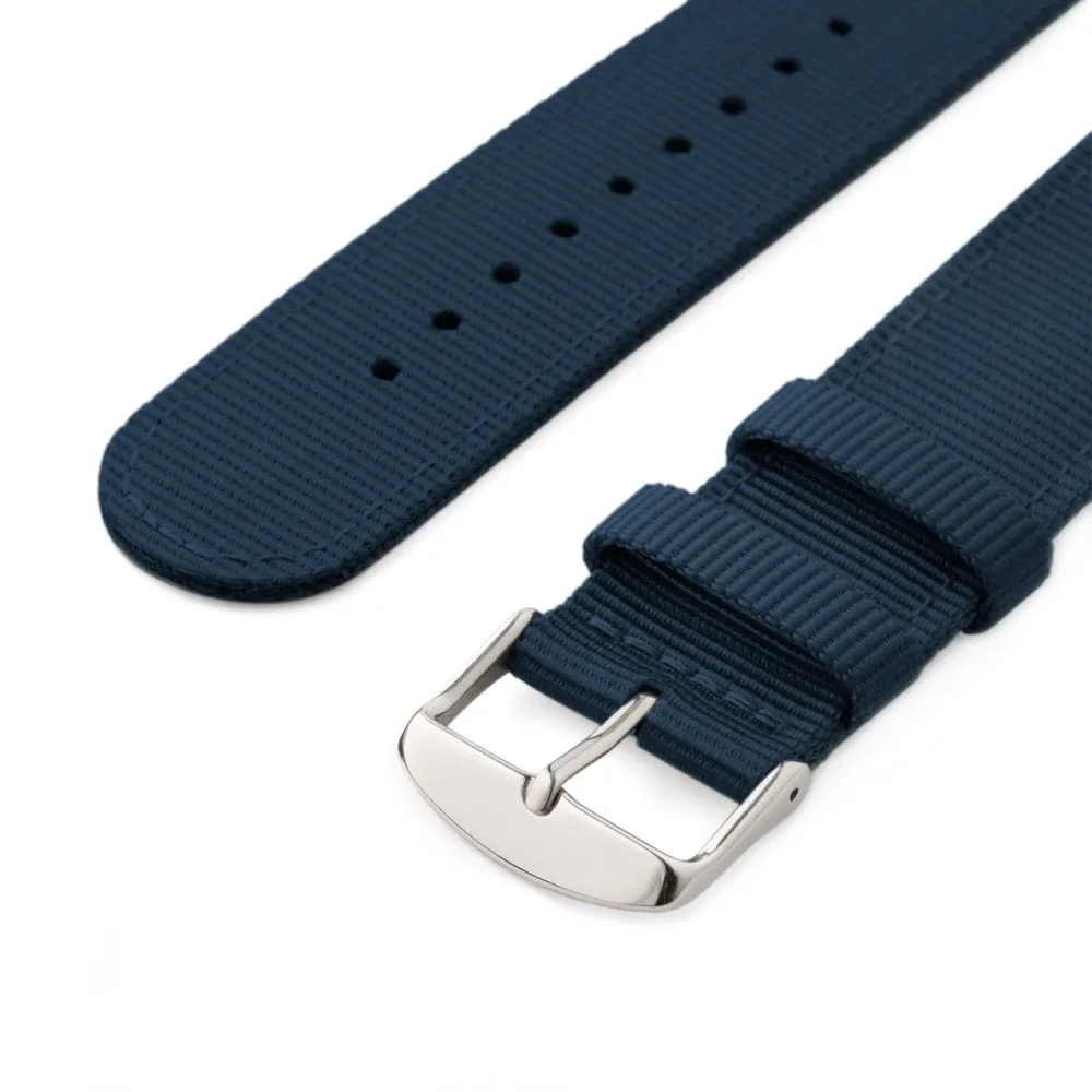 Apple Watch Nylon Watch Band - Navy/Stainless