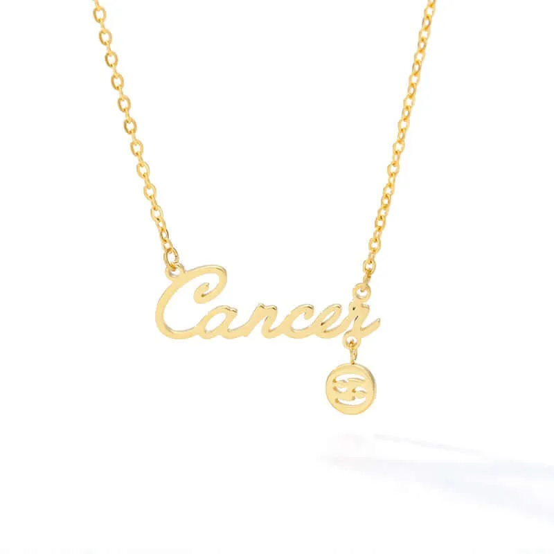 Astrology Constellation Sign Pendant Necklace for Women