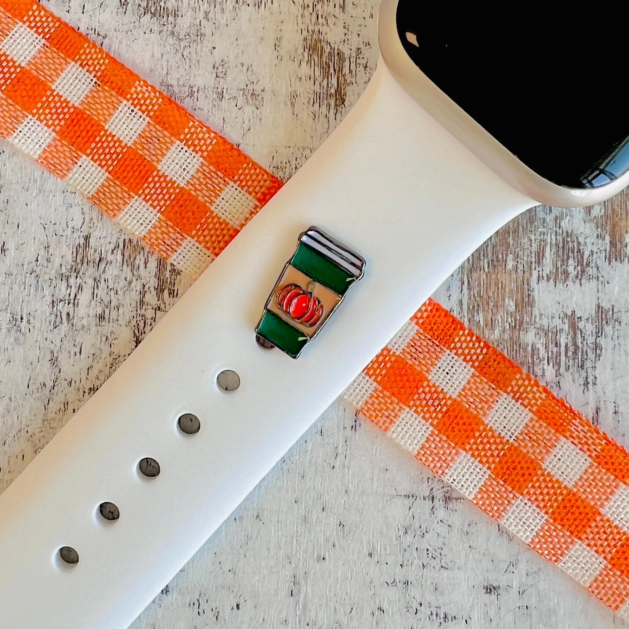 Band Charms 1pc.  Pumpkin Spice Latte