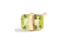 Bezel Wrapped Peridot Stud (half pair)