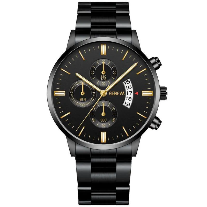 Calendar Steel Watch Men's Large Dial Quartz Watch Men's Watch Men's Watch