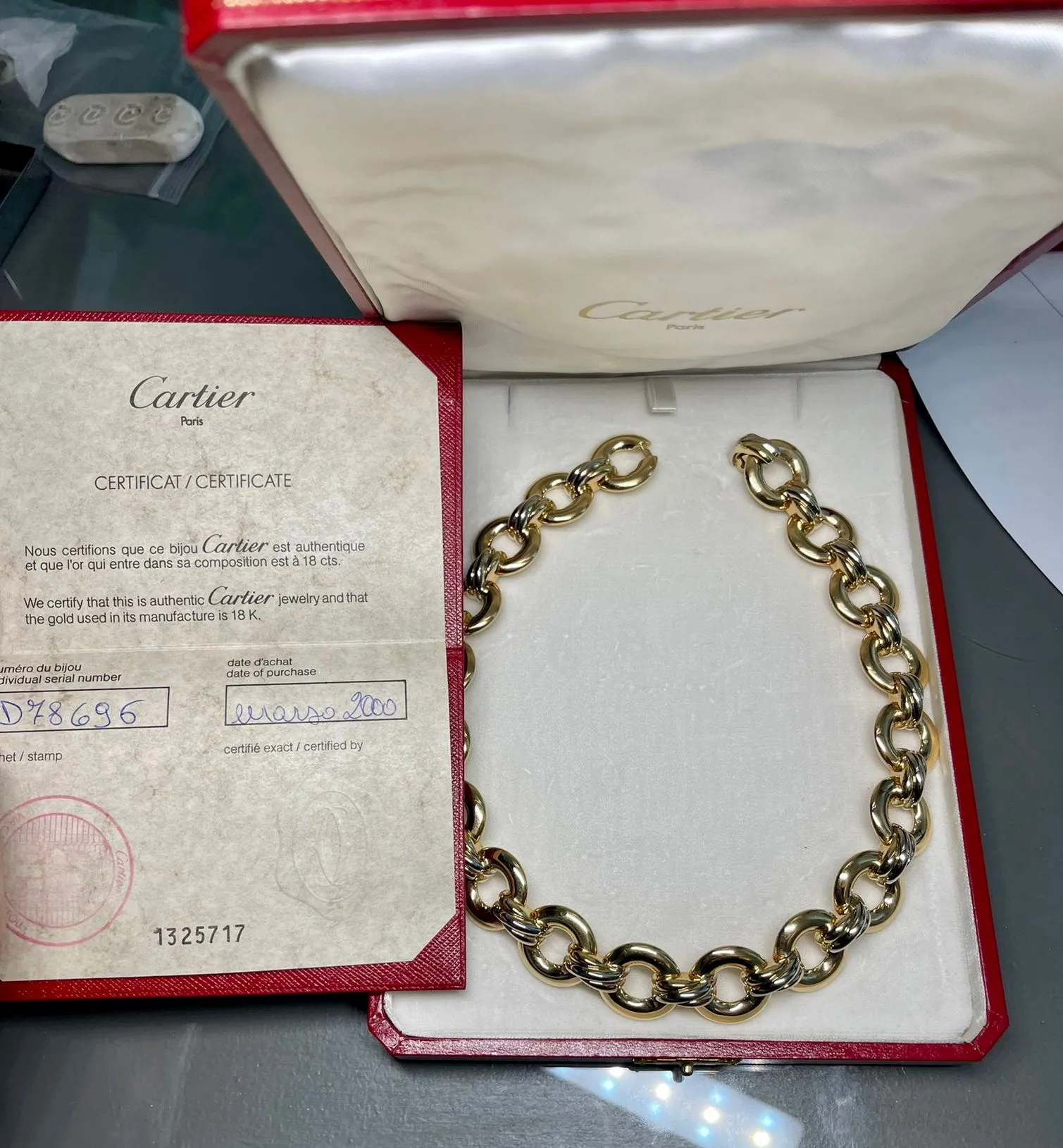 Cartier Trinity Multi-Color Gold Necklace