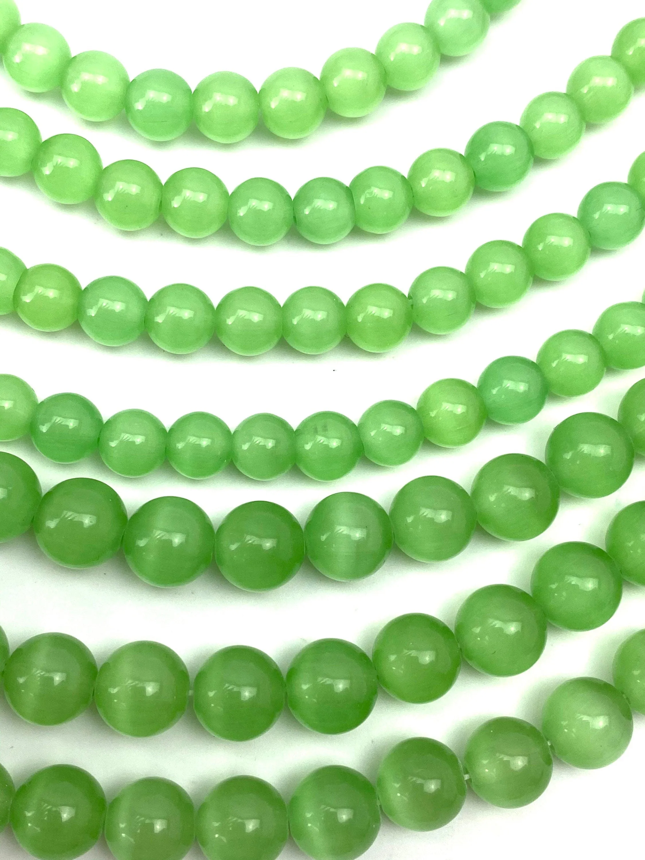Color changing lime jade bead strand, SKU# C2