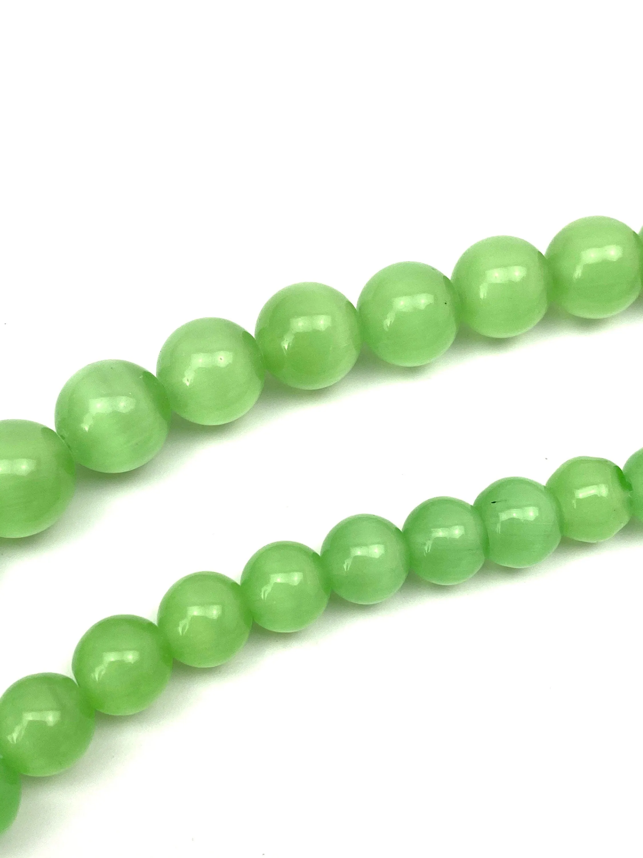 Color changing lime jade bead strand, SKU# C2