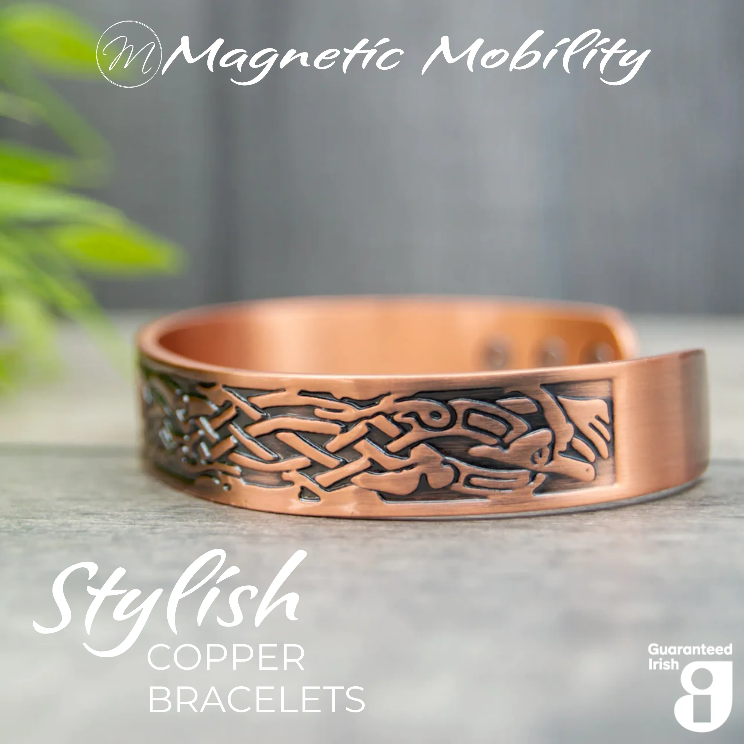 Copper Bracelet: Clover | Magnetic Mobility