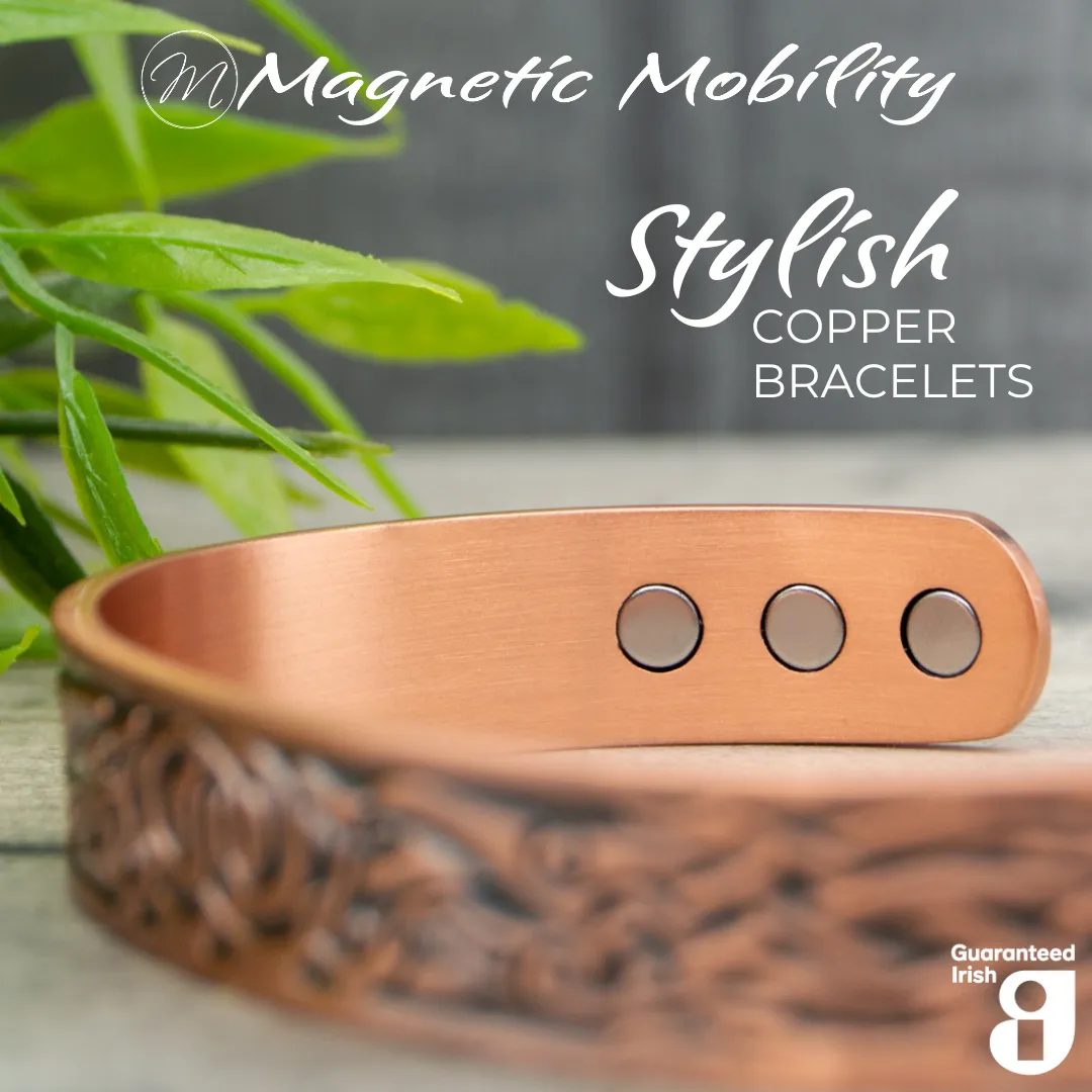 Copper Bracelet: Clover | Magnetic Mobility
