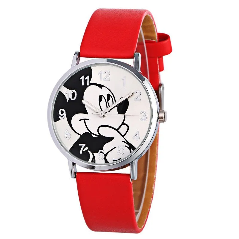 Cute Mickey Cartoon Children's Student Watch Mickey Mouse Belt Fashion Quartz Watch