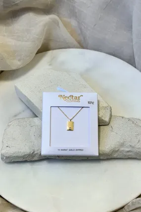 Dainty Plaque Pendant Necklace