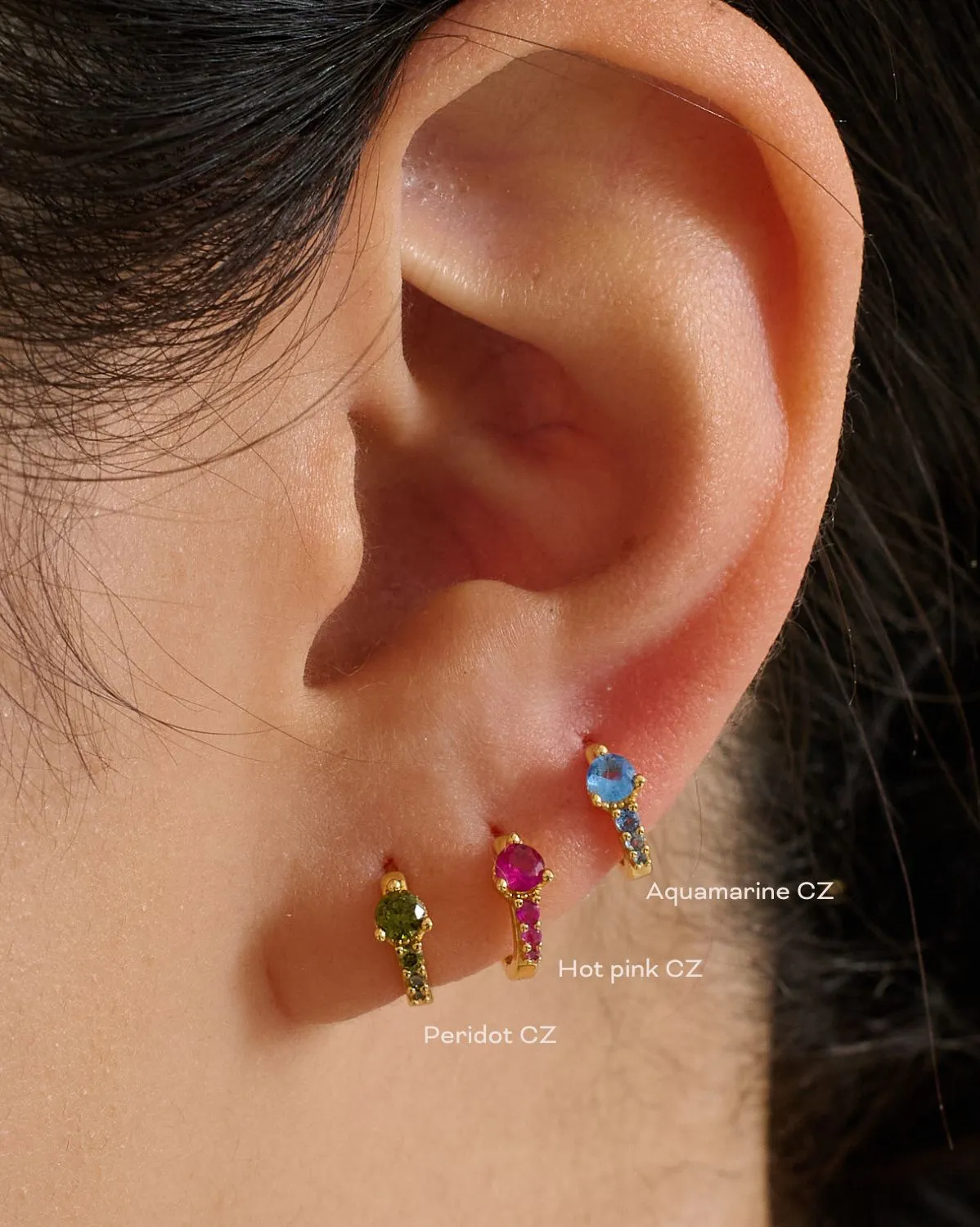 Darcy Hoops - Peridot CZ