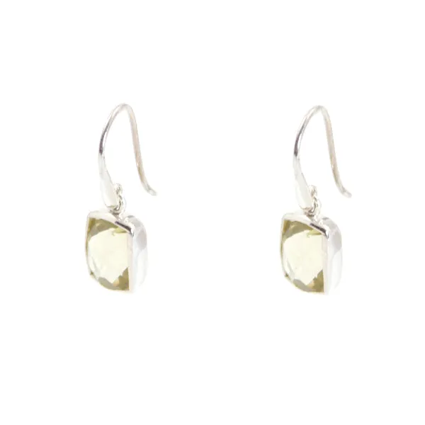 Earrings - Dangle Lemon Quartz Sterling Silver