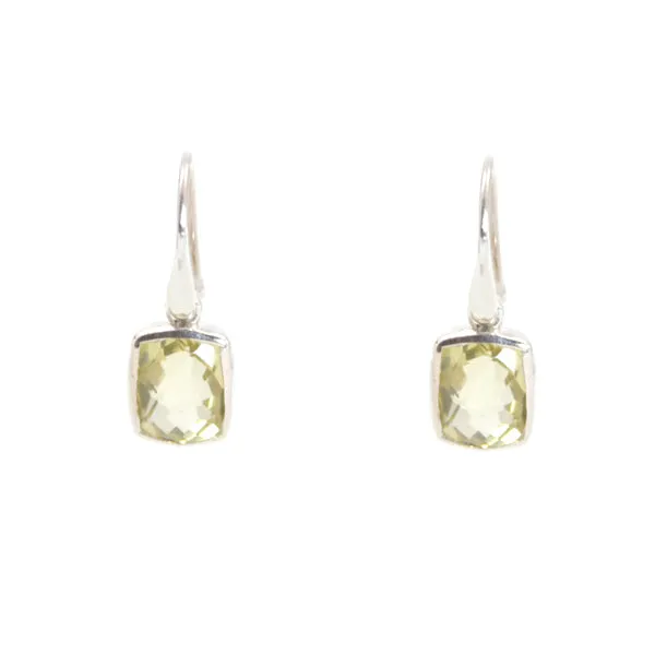 Earrings - Dangle Lemon Quartz Sterling Silver