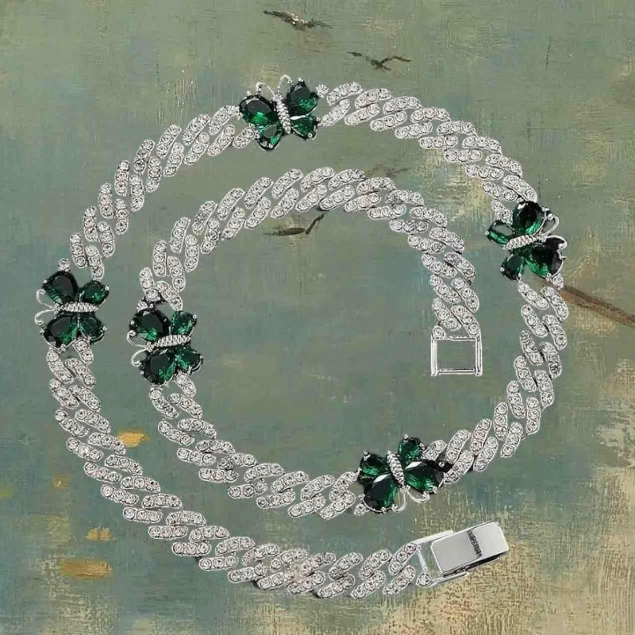 Emerald Butterfly Necklace