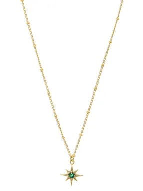 Emerald Star Charm Necklace