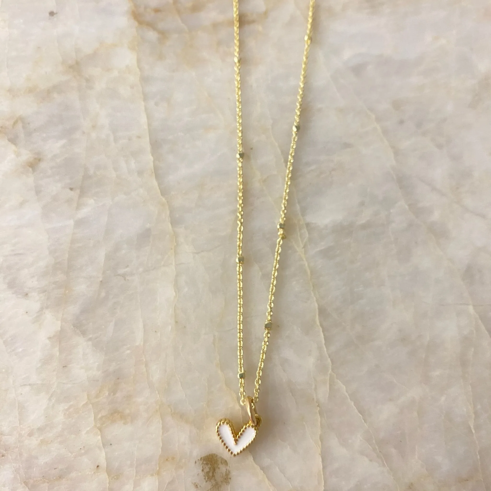 Enamel Heart Necklace