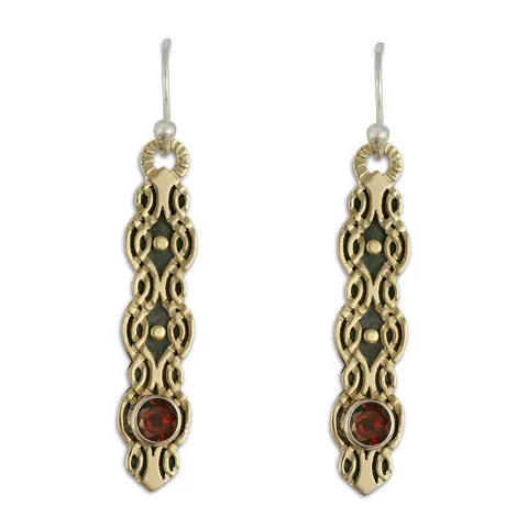 Flow Earrings with Gem
