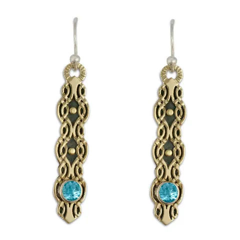 Flow Earrings with Gem