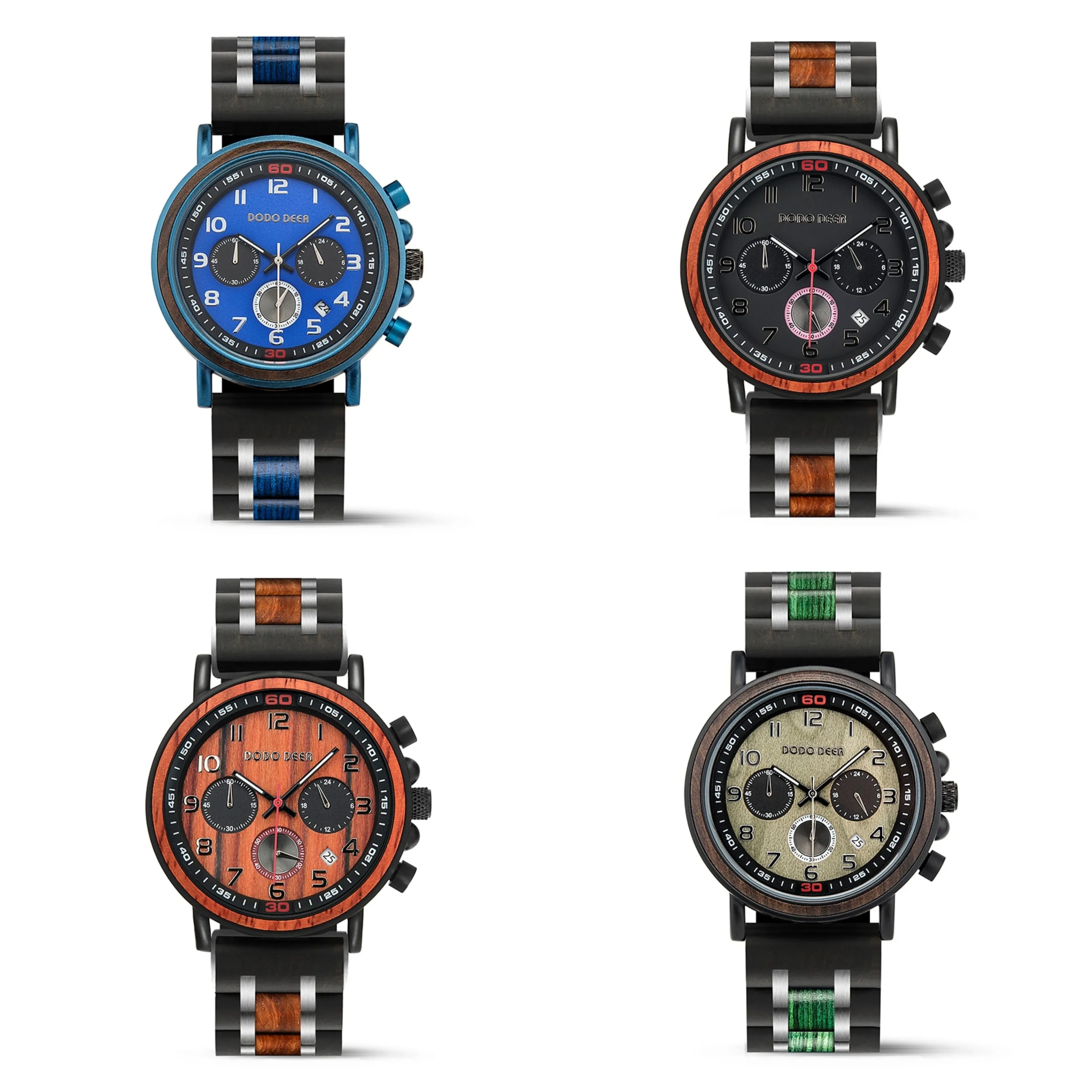 Funki Buys | Watches | Men's Wooden Quartz Wrist Stop Watch