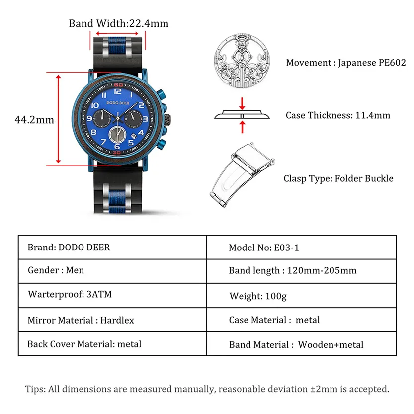 Funki Buys | Watches | Men's Wooden Quartz Wrist Stop Watch
