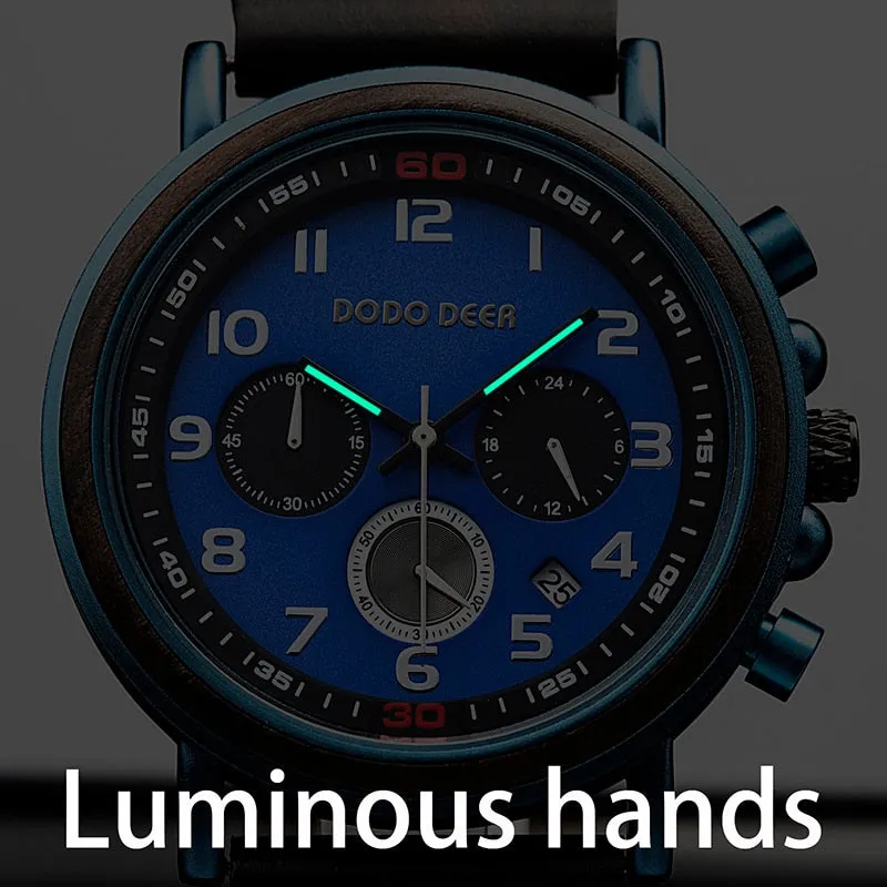 Funki Buys | Watches | Men's Wooden Quartz Wrist Stop Watch