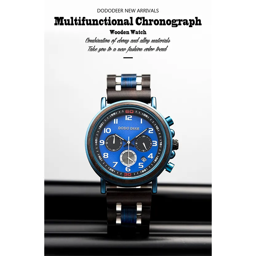 Funki Buys | Watches | Men's Wooden Quartz Wrist Stop Watch