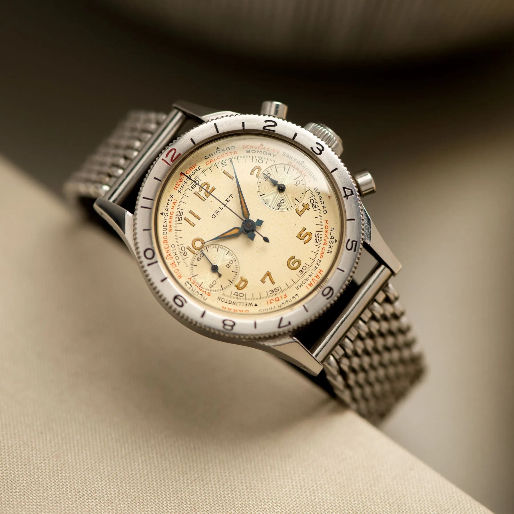 Gallet Flying Officer Chronograph 1940s