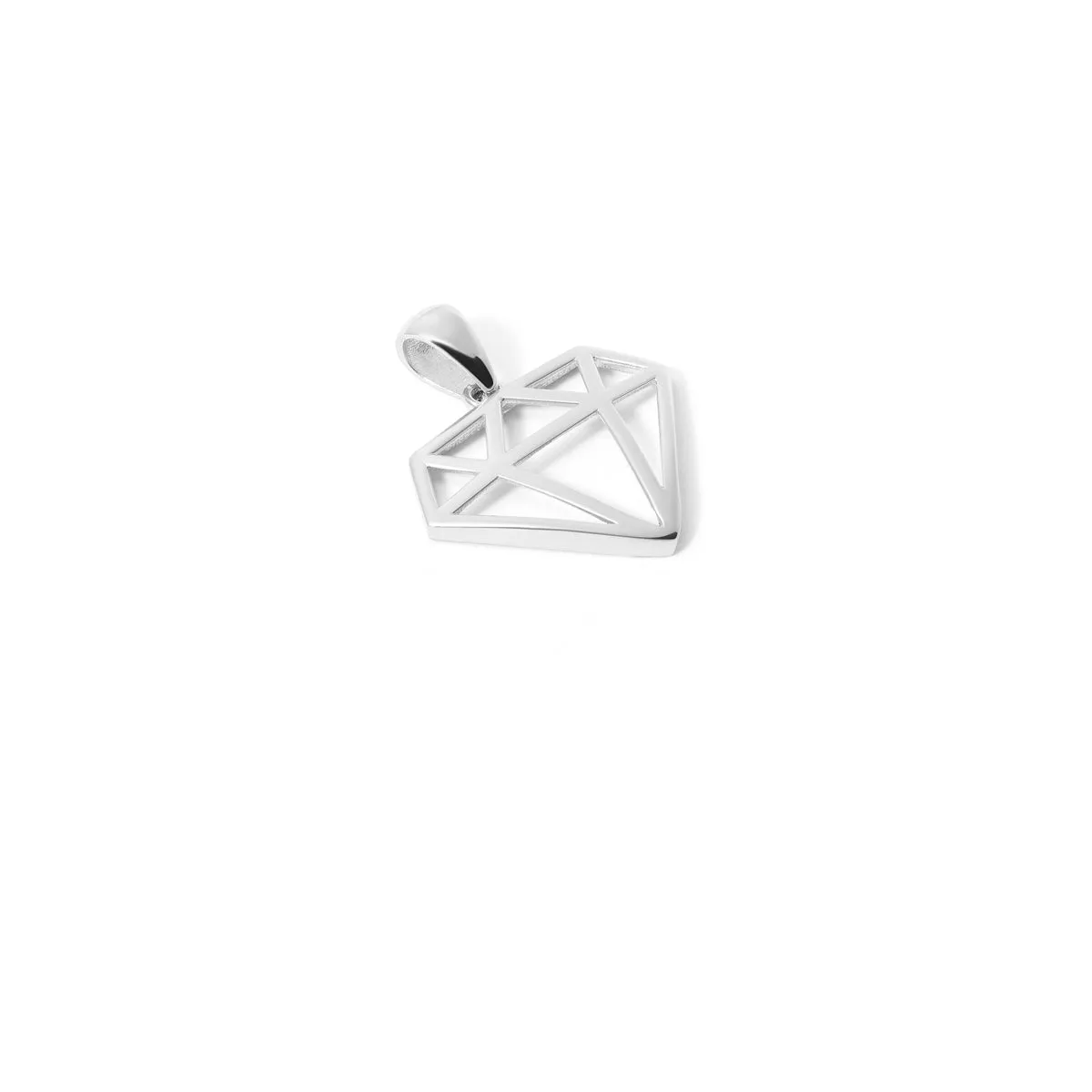 Geometric Diamond Necklace Charm