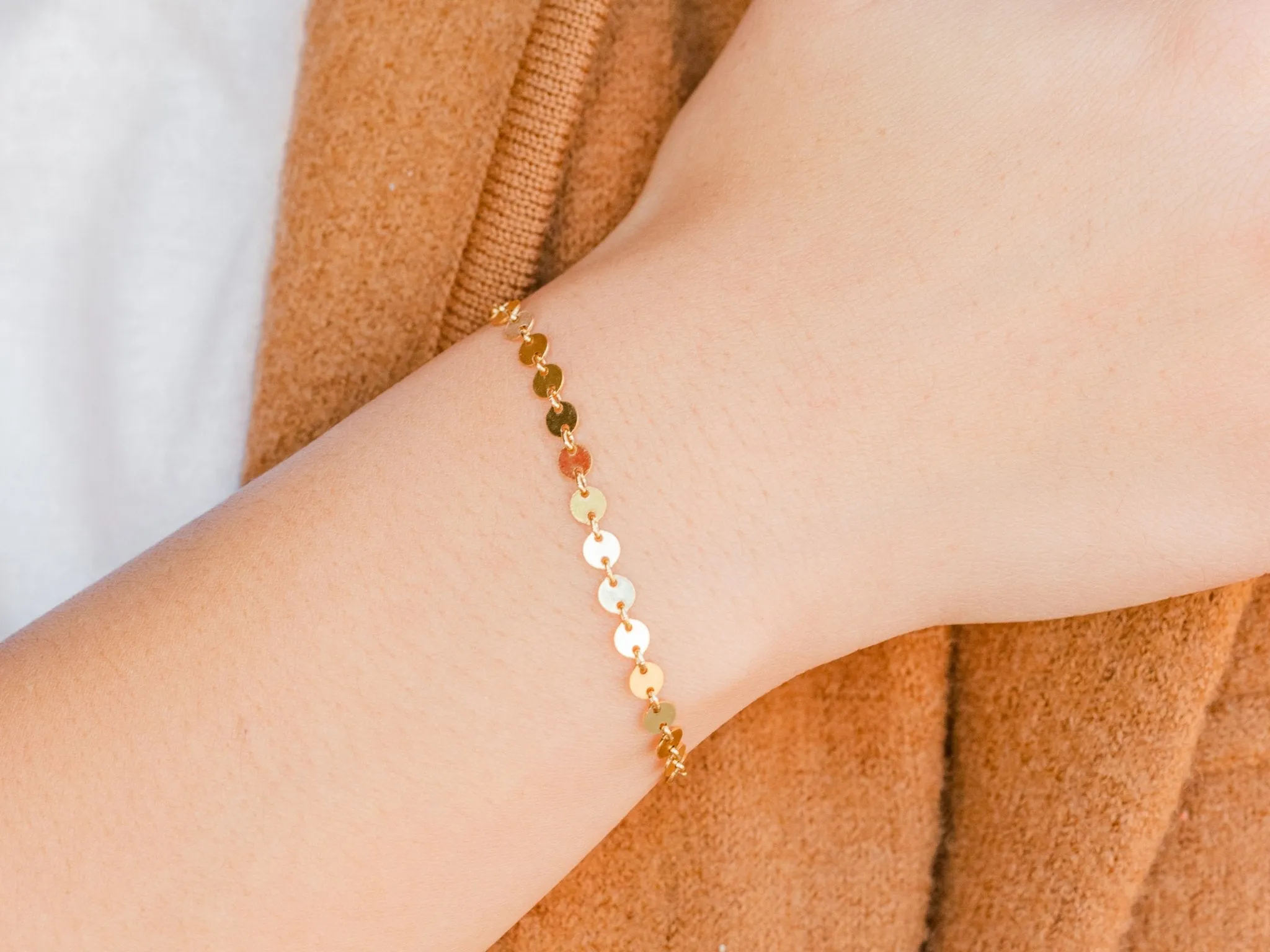 Gold Disc Bracelet