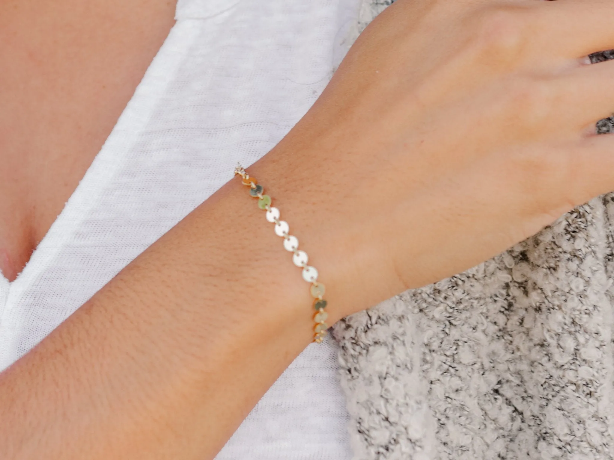 Gold Disc Bracelet