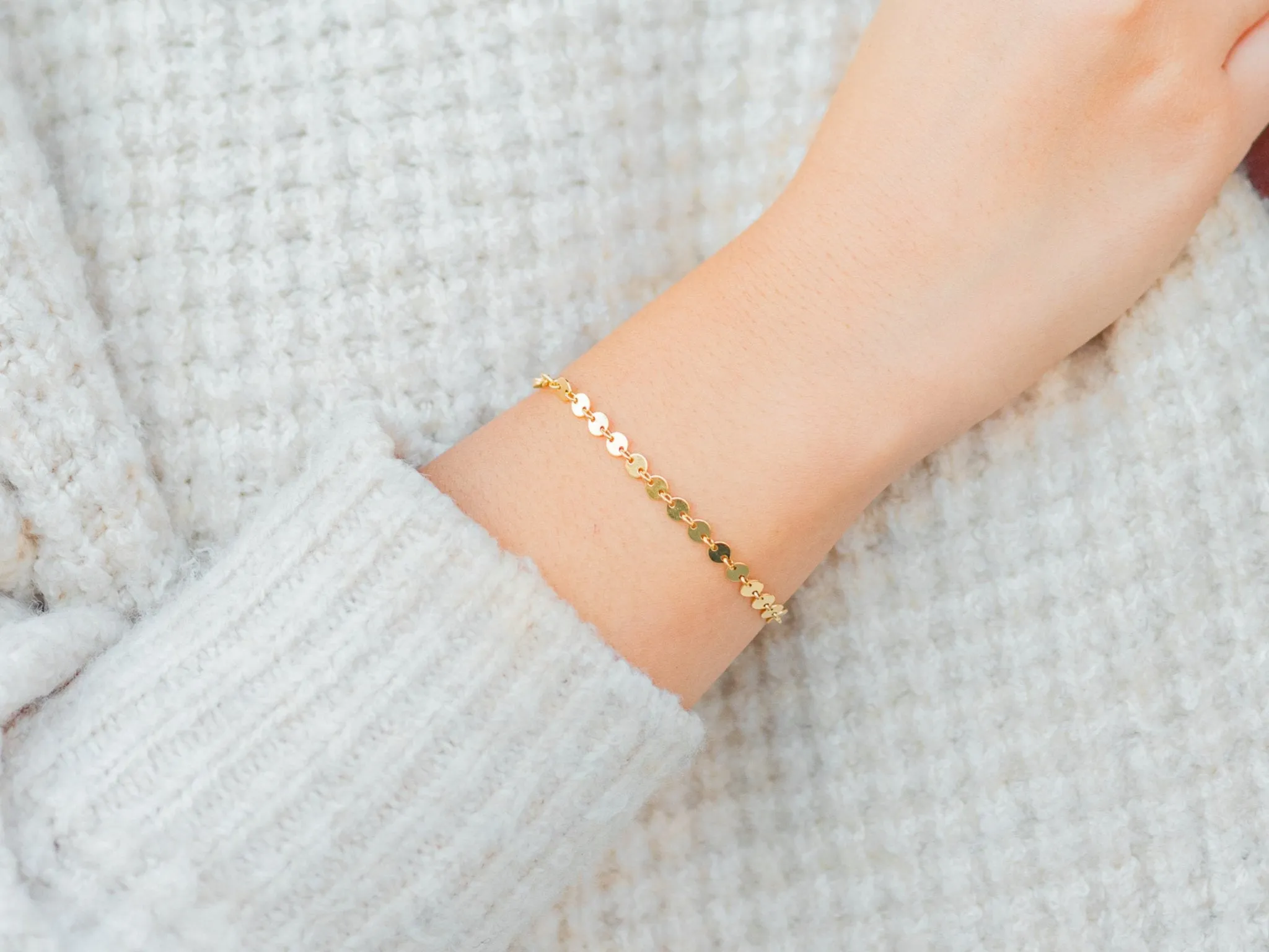 Gold Disc Bracelet