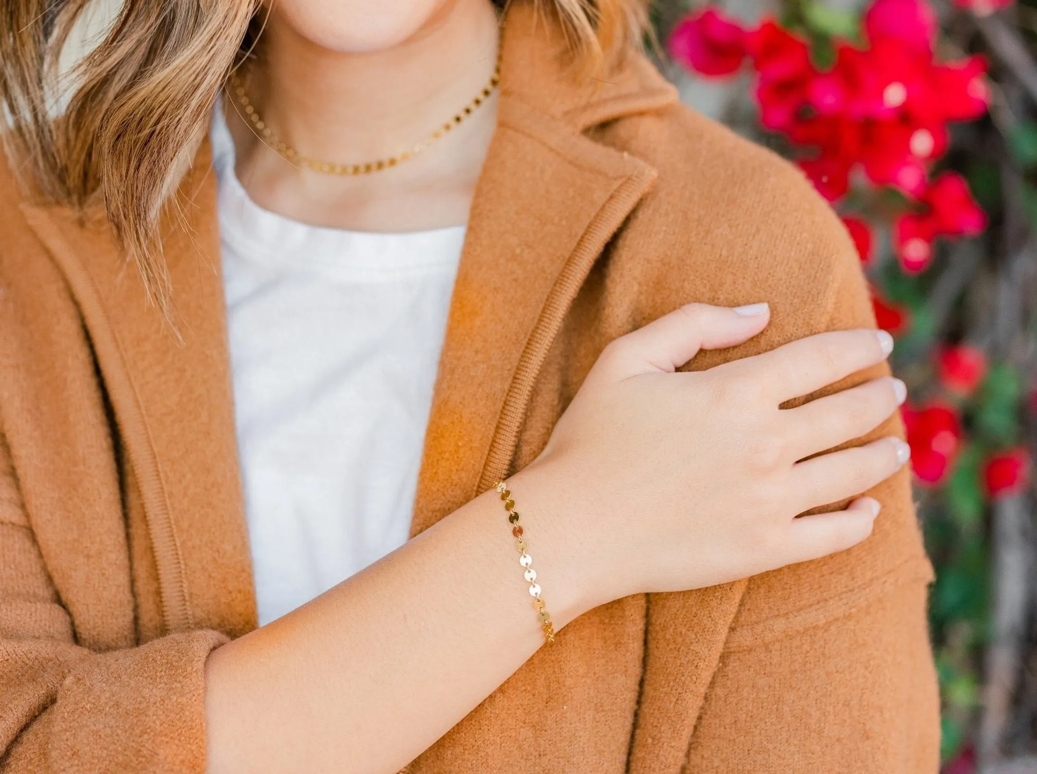 Gold Disc Bracelet