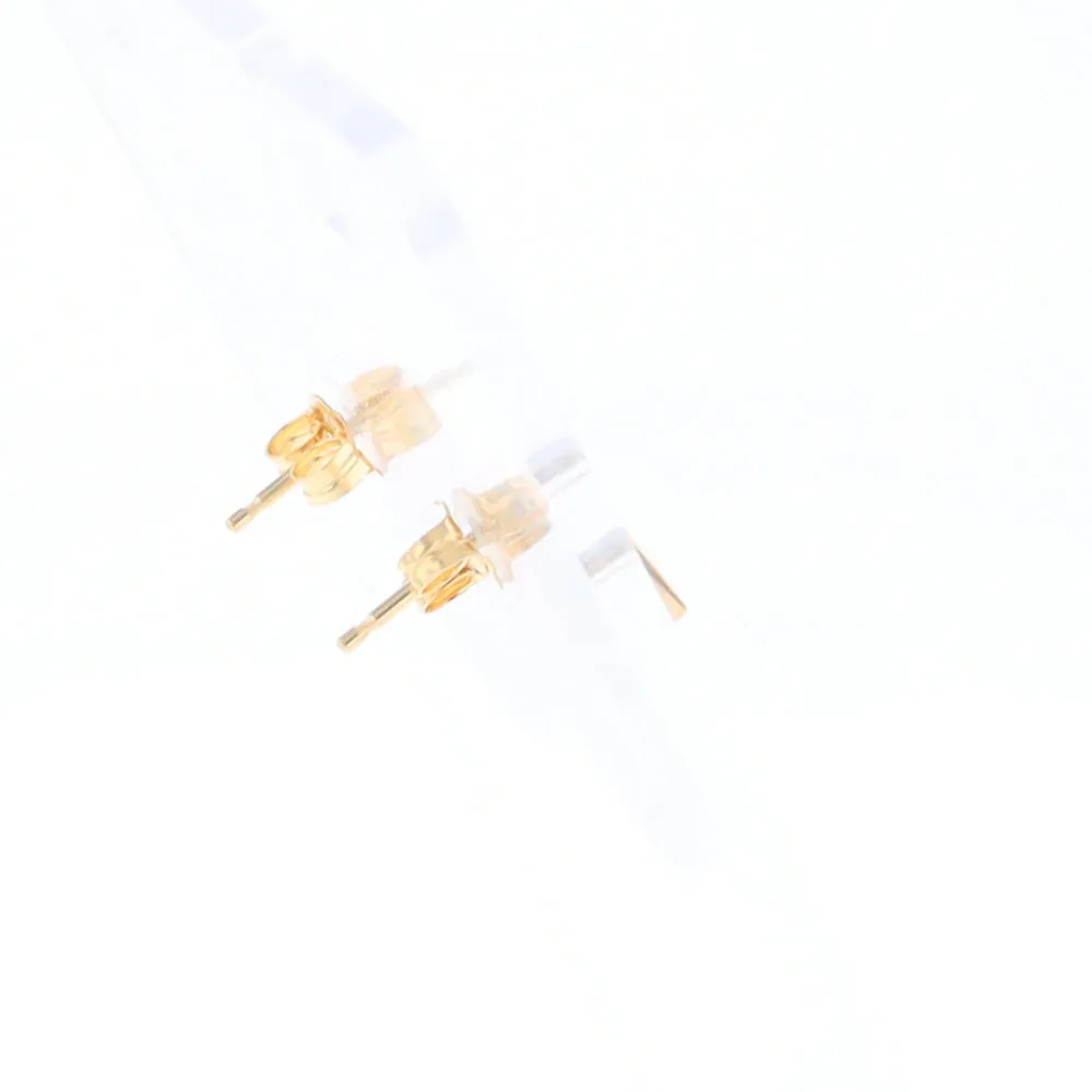 Gold Quartz Rectangle Inlaid Knocker Earrings - G2