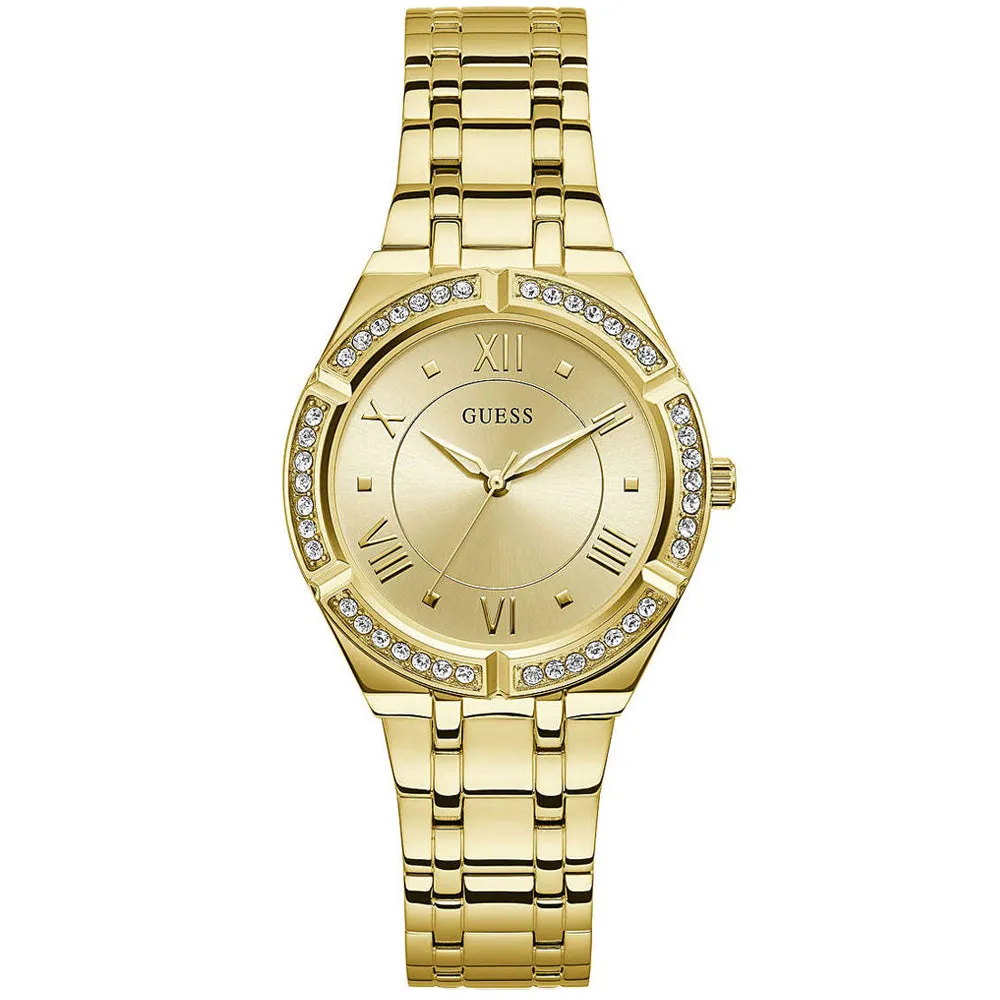 Guess Gold Tone Gold Bracelet Strap Watch GW0033L2