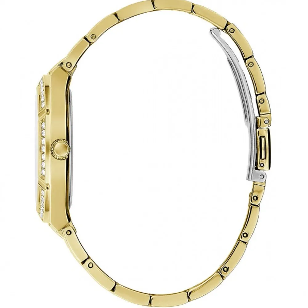 Guess Gold Tone Gold Bracelet Strap Watch GW0033L2