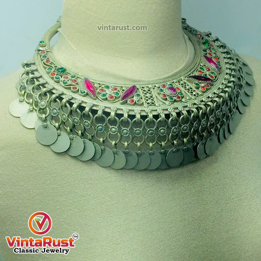 Gypsy Kuchi Handmade Torque Necklace With Tassels