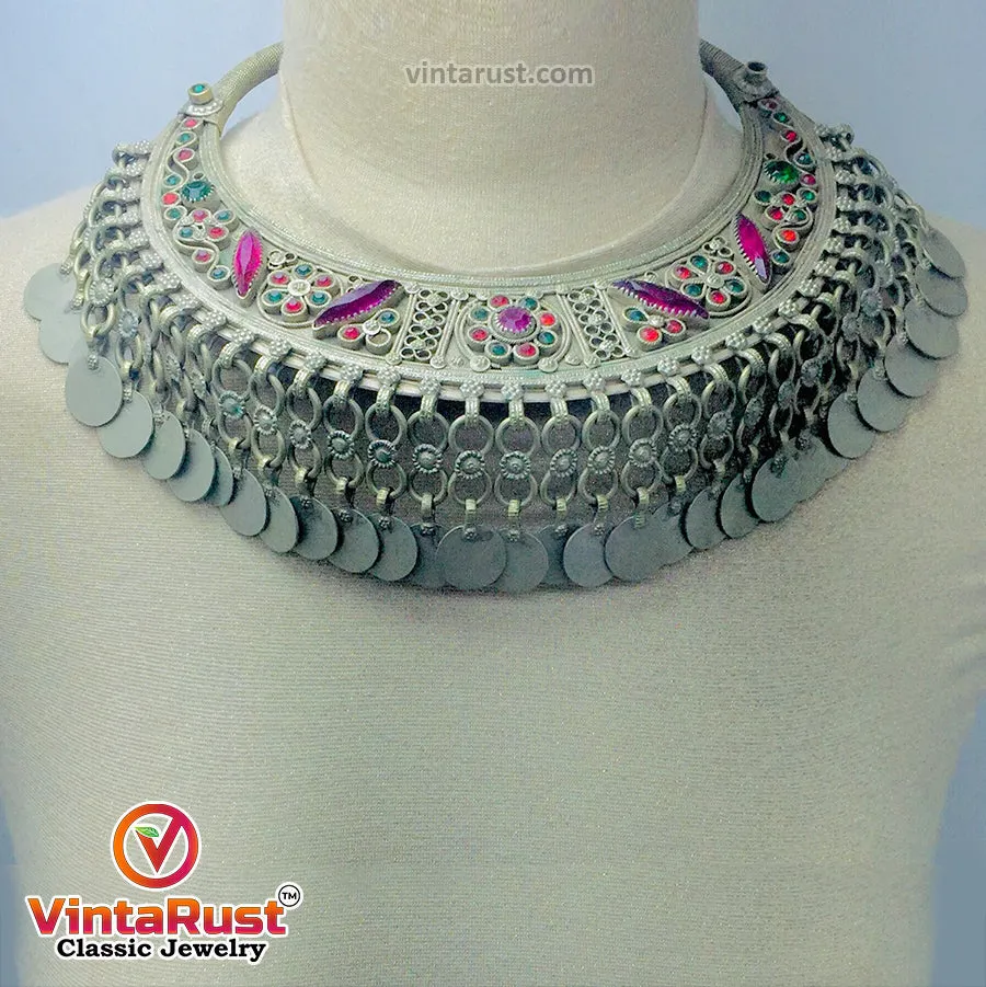Gypsy Kuchi Handmade Torque Necklace With Tassels